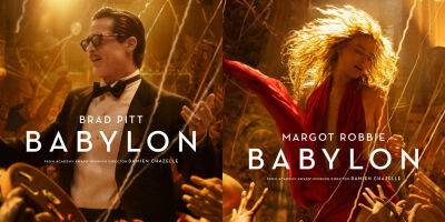Margot Robbie & Brad Pitt Party It Up In First Posters For 'Babylon' - www.justjared.com