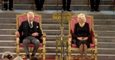 prince Charles - Charles - Royal Family - Charles Iii III (Iii) - Royal fans label King Charles and Queen Camilla 'perfectly at ease' sit in thrones for first time - ok.co.uk - county Hall - city Westminster, county Hall - county Charles