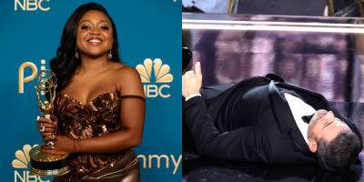 Jimmy Kimmel Speaks Out About Quinta Brunson's Emmy 2022 Win, Reacts to Being on Floor During Her Acceptance Speech - www.justjared.com