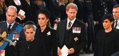 Meghan Markle - Kate Middleton - prince Andrew - Camilla - princess Royal - Prince Harry - Peter Phillips - Charles Iii III (Iii) - Anne Princessanne - countess Sophie - Williams - Kate Middleton & Meghan Markle Join Prince William & Prince Harry to Mourn Queen Elizabeth - justjared.com - London - county Hall - city Westminster, county Hall - county Prince Edward - city Elizabeth - county Phillips