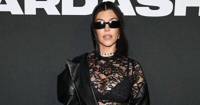 Kourtney Kardashian - Travis Barker - Kourtney Kardashian wears £30 black lace jumpsuit from her Boohoo collection for NYFW show - ok.co.uk - New York