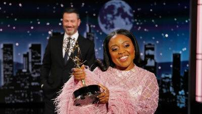 Jimmy Kimmel - Quinta Brunson - Quinta Brunson Interrupts Jimmy Kimmel’s Monologue By Showing Off Her Emmy - deadline.com