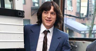 Tom Holland Suits Up for Another Afternoon of Filming 'The Crowded Room' in NYC - www.justjared.com - New York