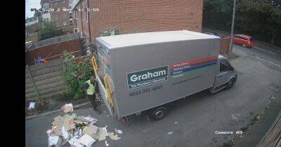 Shameless fly-tipper caught on camera dumping van load of rubbish outside house - manchestereveningnews.co.uk - Spain - Manchester