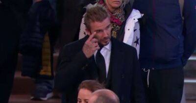 Holly Willoughby - Phillip Schofield - David Beckham - Elizabeth Ii II (Ii) - Royal Family - Emotional David Beckham wipes tears away as he pays respects to Queen after 12 hour queue - manchestereveningnews.co.uk - Scotland - county Hall - Manchester - city Westminster, county Hall