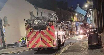 Man and woman evacuated from Scots flat as fire crews tackle blaze overnight - www.dailyrecord.co.uk - Scotland - city Ayrshire