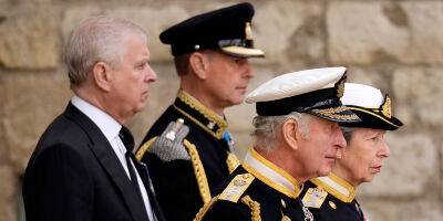 Elizabeth Queenelizabeth - Kate Middleton - princess Royal - Joe Biden - Charles - Anne Princessanne - Charles Iii - King Charles, Princess Anne, Prince Edward & Prince Andrew Stand Together at Queen's Funeral - justjared.com - London - county Andrew - Charlotte - county Prince Edward