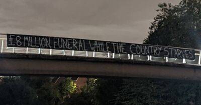 Elizabeth II - River Irwell - Shock as anti-monarchy messages appear across Greater Manchester on morning of Queen's funeral - manchestereveningnews.co.uk - Manchester - Ireland