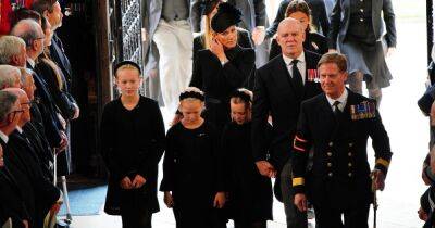 Zara Tindall - Charlotte Princesscharlotte - Meghan - Mike Tindall - duke Harry - Peter Phillips - Royal Family - Queen's great-grandaughters Mia, 8, Isla, 10 and Savannah, 11, attend committal service - ok.co.uk - county Windsor - Charlotte