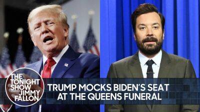 Elizabeth II - Fallon Agrees With Trump on Biden’s Seat for the Queen: Whether Funerals or Classified Docs, ‘Location Is Everything’ (Video) - thewrap.com