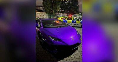 Police seize £200k purple Lamborghini spotted 'making a racket' at Salford Quays - www.manchestereveningnews.co.uk - Manchester