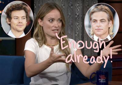 Florence Pugh - Stephen Colbert - Olivia Wilde Slams Online 'Bullies', Talks Shia LaBeouf's DWD Ousting, & Denies Harry Styles Spit On Chris Pine! - perezhilton.com