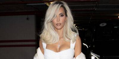 Voice - Kim Kardashian Arrives at Dolce & Gabbana Headquarters - justjared.com - Italy - city Milan, Italy