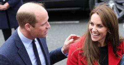 Kate Middleton - prince William - Royal Family - Kate beams at William during Wales visit as he makes loving gesture - ok.co.uk