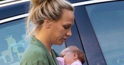 Chloe Madeley cuddles up to baby Bodhi on family day out with husband James Haskell - www.ok.co.uk