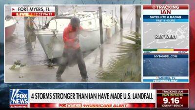 Fox News Reporter Uses Water Plumes From an Open Fire Hydrant to Embellish Hurricane Ian’s Impact Before Landfall (Video) - thewrap.com - Florida - county Ray