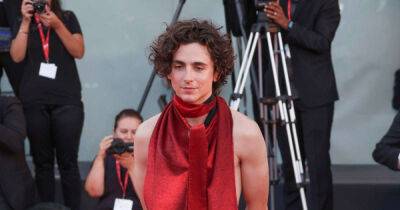 Louis Vuitton - Hillary Clinton - Cate Blanchett - Julianne Moore - Luca Guadagnino - Don Cheadle - Mark Rylance - Camille Deangelis - Timothee Chalamet dons red, backless jumpsuit for Venice Film Festival day three - msn.com - Britain - county Russell
