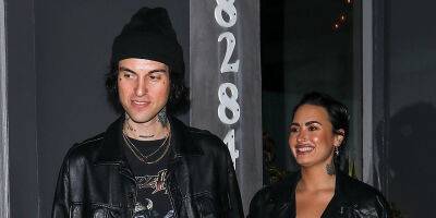 Demi Lovato Glows With Happiness After Dinner With Boyfriend Jutes in Los Angeles - justjared.com - Los Angeles - Los Angeles