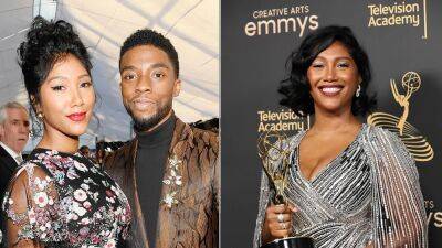 Letitia Wright - Emmy Award - Chadwick Boseman - Simone Ledward - Late 'Black Panther' actor Chadwick Boseman wins Emmy Award, wife accepts on his behalf after tragic death - foxnews.com - Chad