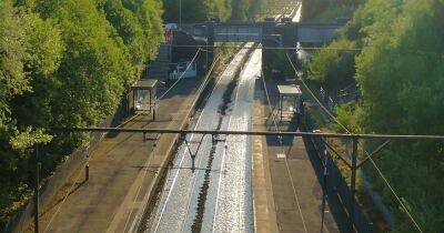 Rail services in East Manchester still disrupted as flooding repairs from burst mains pipe continue - manchestereveningnews.co.uk - Manchester