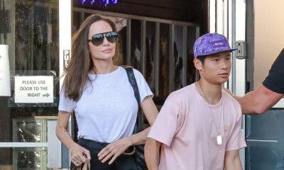 Angelina Jolie - Angelina Jolie Goes Shopping for Pets Supplies with Son Pax, 18 - justjared.com - Los Angeles - county Angelina