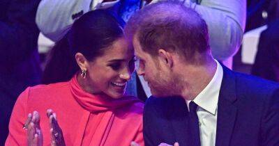 Prince Harry's look of love as Meghan makes him blush with 'emotional' speech - www.ok.co.uk - Britain - Manchester