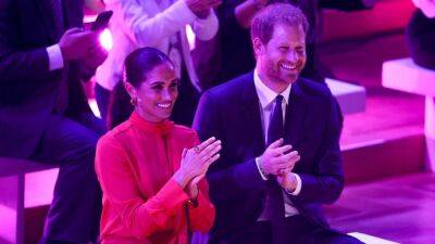 prince Harry - Meghan Markle - Meghan Markle Says 'It Is Very Nice to Be Back in the U.K.' in Speech, Prince Harry Proudly Watches - etonline.com - Britain - London - Manchester