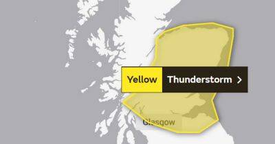 Thunderstorm alert issued in Scotland as seven hours of lightning and torrential rain to hit - www.dailyrecord.co.uk - Scotland - Beyond