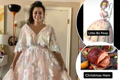 Tiktok - Bride trolled for ‘ugly’ dress: ‘Getting married in that Christmas ham?’ - nypost.com
