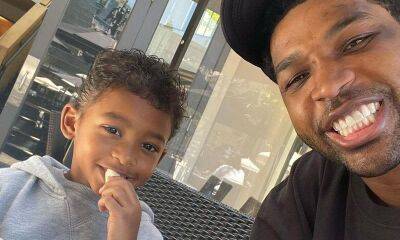 Tristan Thompson takes his firstborn son to his first day of school - us.hola.com