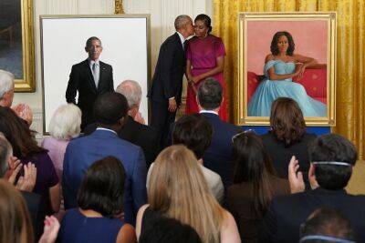 Michelle Obama - Donald Trump - Joe Biden - George W.Bush - Laura Bush - Barack And Michelle Obama Return To White House For Unveiling Of Official Portraits - deadline.com