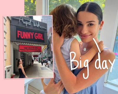Lea Michele Broke Down In Tears Sending Her Son To School On Day Of Her Funny Girl Debut - perezhilton.com