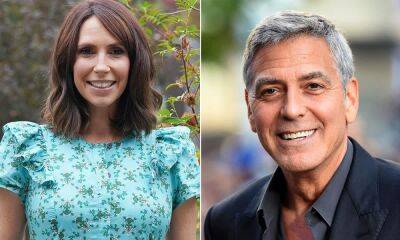 George Clooney - Julia Roberts - Alex Jones - Alex Jones stuns in purple as she unites with George Clooney - hellomagazine.com