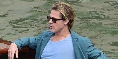 Brad Pitt - Ana De-Armas - Brad Pitt Heads Out After Appearing at Venice Film Festival 2022 - justjared.com - Hollywood - Italy - city Venice, Italy