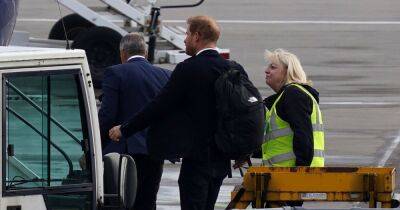 Sombre Prince Harry lands in Windsor to be with Meghan after night mourning with family in Balmoral - www.dailyrecord.co.uk - Britain - Scotland - London - county Windsor - city Aberdeen