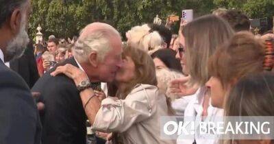 prince Charles - Charles - Charles Iii III (Iii) - Liz Truss - queen consort Camilla - King Charles keeps calm and carries on as eager fan breaches protocol to kiss him - ok.co.uk - Britain - Scotland - county King And Queen