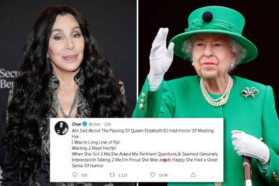 Elizabeth Ii Queenelizabeth (Ii) - Queen Elizabeth Ii - Cher - Cher calls Queen a ‘cow’ instead of GOAT in bizarre blunder - nypost.com - county Long