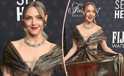 Amanda Seyfried's Dress Kept Breaking At The Critics' Choice Awards! - perezhilton.com - county Holmes