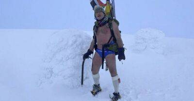 Charity fundraiser Speedo Mick scales Ben Nevis wearing only his swimming trunks - www.dailyrecord.co.uk - Britain