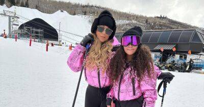 Mariah Carey and Daughter Monroe Twin in Electric Pink Puffer Coats on Ski Trip: Pics - www.usmagazine.com - New York - Morocco