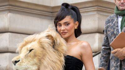 Kylie Jenner Accessorizes With a Giant Faux Lion Head for Paris Fashion Week - www.glamour.com