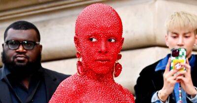 Doja Cat Covers Her Entire Body in 30,000 Red Crystals for Schiaparelli Show: Photos - www.usmagazine.com - California