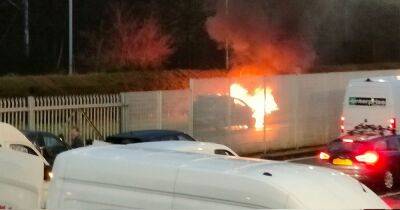 Car dramatically bursts into flames next to Glasgow's Clydeside Expressway - www.dailyrecord.co.uk - Scotland - Beyond