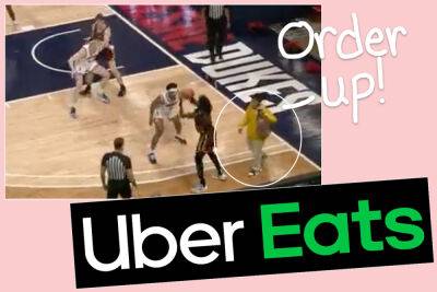 Basketball Game Goes Viral After Delivery Guy Walks ONTO THE COURT With Food! WATCH! - perezhilton.com - Chicago - city Pittsburgh - Beyond