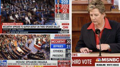 GOP Chaos Over Speaker Vote Brings Rare Unity To CNN, Fox News & MSNBC; Kevin McCarthy Fails On Third Ballot To Clinch Post - deadline.com - California - Jordan
