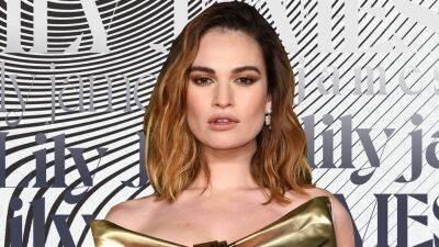 Lily James Believes Beauty and Confidence Go Hand in Hand - www.glamour.com - county Hand