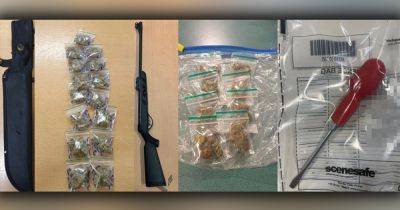 The weapons and drug haul seized by police as four boys among nine arrested in crackdown - www.manchestereveningnews.co.uk - Manchester - Israel