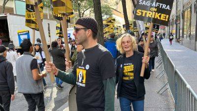 Dispatches From The Picket Lines: Zachary Quinto Calls Studios “Dismissive And Disrespectful To Us”; Sarah Paulsen & Jessica Lange Also Join SAG-AFTRA Strikers In NYC - deadline.com - New York - Manhattan - Ireland