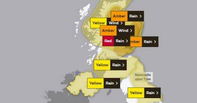 Storm Babet: Rain warning for Greater Manchester as rare red 'danger to life' alert issued for part of UK - www.manchestereveningnews.co.uk - Britain - Scotland - Manchester