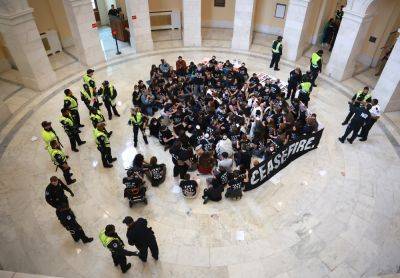 Hundreds Arrested At Capitol During Protest Calling For Ceasefire In Israel-Hamas War - deadline.com - county Cannon - Israel